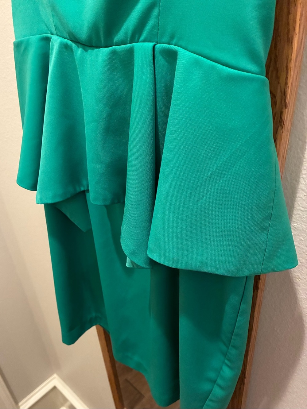 80’s look Peplum dress. Malibu green size M - Picture 4 of 4